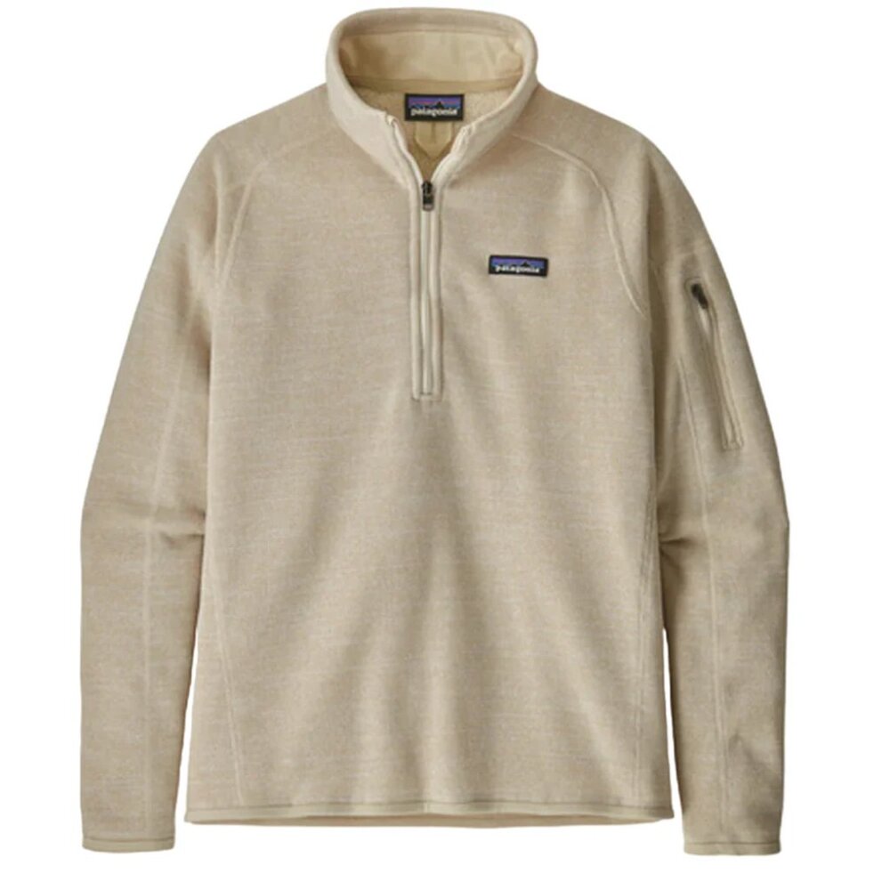 Patagonia Women's 1/4 Quarter Zip Better Sweater Pullover in Oyster White Small